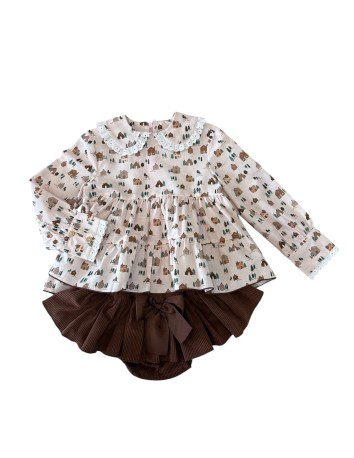 Mon Petit Bonbon colección Casitas Camisa + Braguita