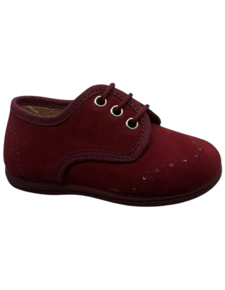 Zapato Blucher Niño color Burdeos
