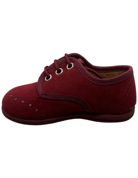 Zapato Blucher Niño color Burdeos