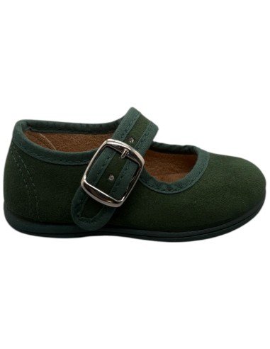 Merceditas piel Suede color Verde Botella