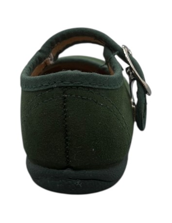 Merceditas piel Suede color Verde Botella 2