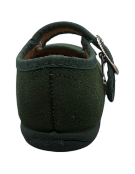 Merceditas piel Suede color Verde Botella