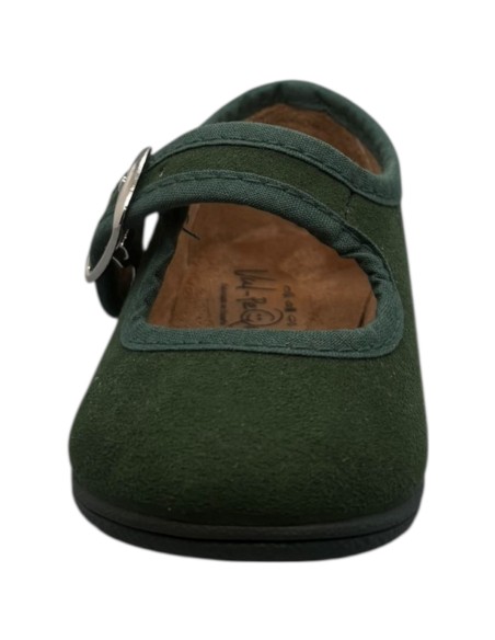 Merceditas piel Suede color Verde Botella