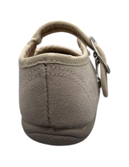 Merceditas piel Suede color Piedra