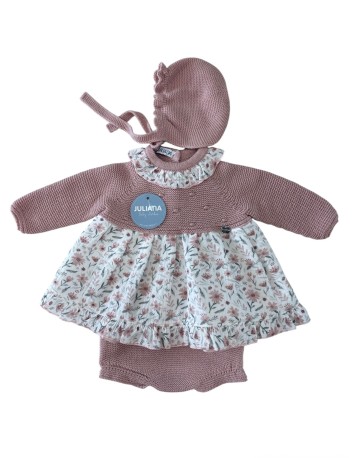 Juliana Bebés colección Flores Jesusito punto gorro 2