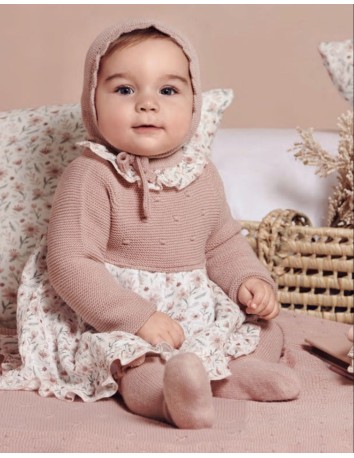 Juliana Bebés colección Flores Jesusito punto gorro