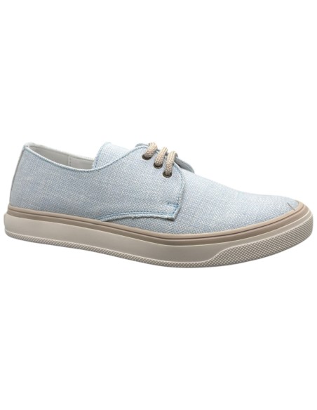 Guxs Zapato Blucher Niño modelo Ceremonia piel Celeste