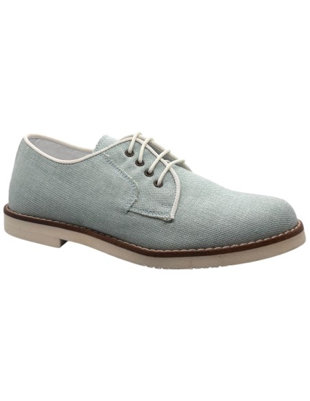 Guxs zapato blucher niño color lino verde aguamarina