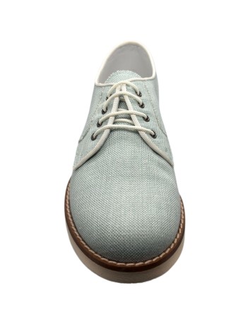 Guxs zapato blucher niño color lino verde aguamarina 2