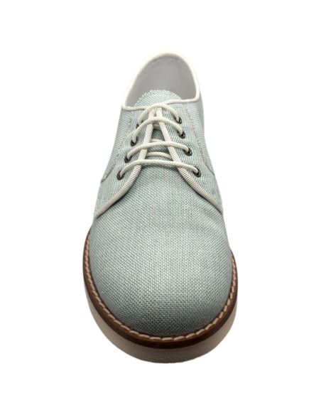 Guxs zapato blucher niño color lino verde aguamarina