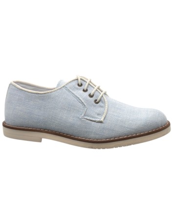 Guxs zapato blucher niño color lino tex celeste