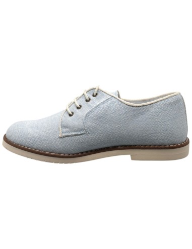Guxs zapato blucher niño color lino tex celeste