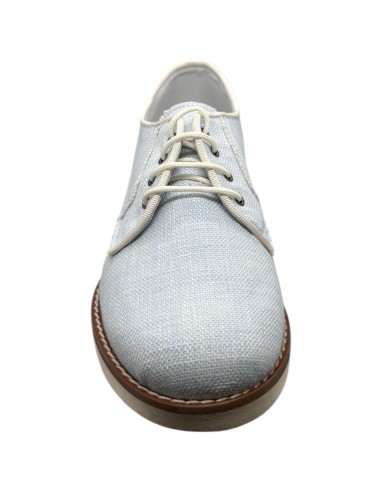 Guxs zapato blucher niño color lino tex celeste