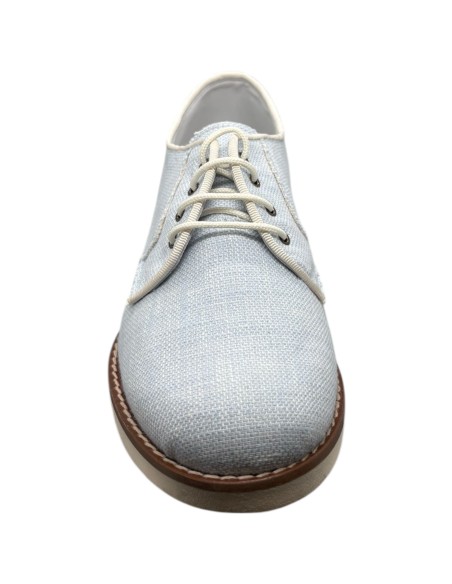 Guxs zapato blucher niño color lino tex celeste