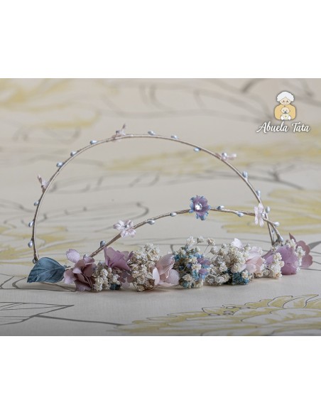 Abuela Tata Tiara Comunión Flores