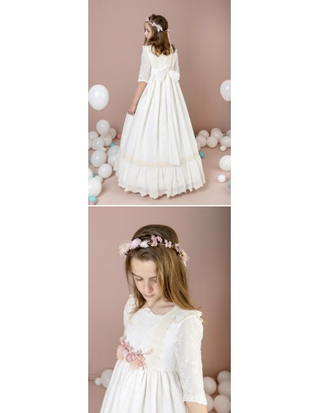 Lilus Vestido Lazo Crudo