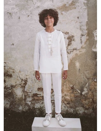 Hortensia Maeso Camisa Gerard Blanca comunión niño 2026
