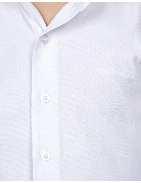 Spagnolo Camisa Cutaway Dobby Blanca
