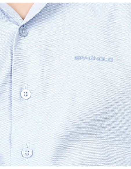 Spagnolo Camisa Cutaway Dobby Azul Claro