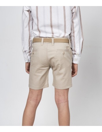 Spagnolo Bermuda Gabardina Estampada color Lino 2