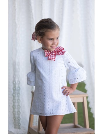 Mon Petit Bonbon colección Vichy Rojo Vestido Perforado...