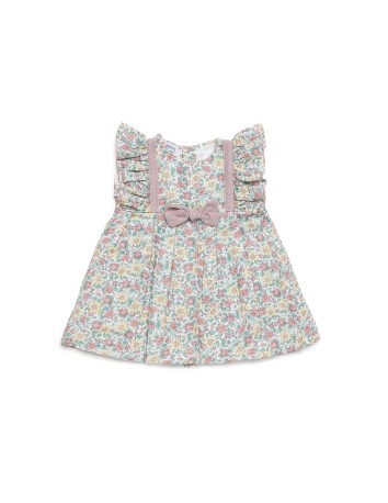 Juliana Bebés Vestido cortado cintura flores