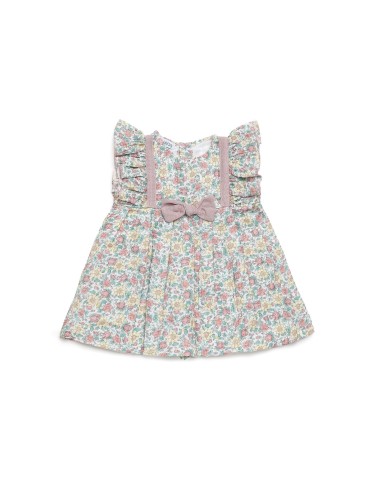 Juliana Bebés Vestido cortado cintura flores