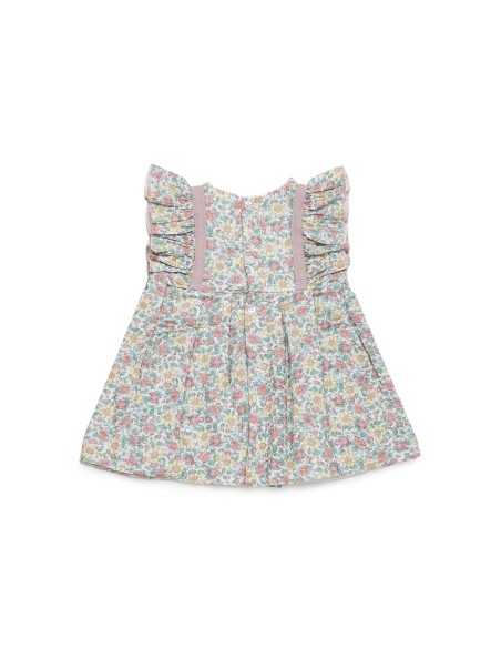 Juliana Bebés Vestido cortado cintura flores