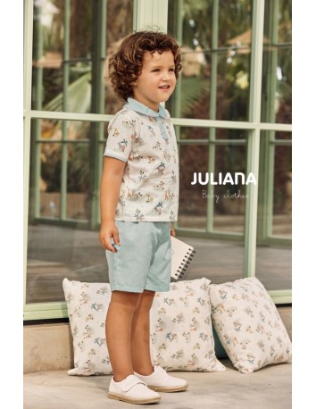 Juliana Bebés Conjunto niño manga corta Safari