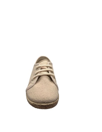 Deportivas tira cuero praga beige 2