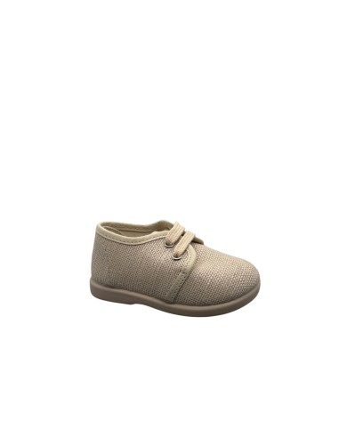 Blucher cordón lino taupe