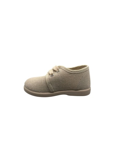Blucher cordón lino taupe