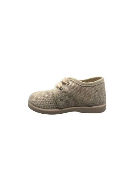 Blucher cordón lino taupe
