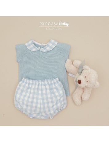 Pangasa colección Cuadros Conjunto niño Celeste empolvado