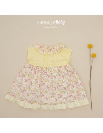 Pangasa coleción Flores Amarillas Vestido punto