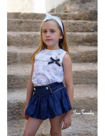 Noma Fernández colección Arce Conjunto Falda-Short + Blusa