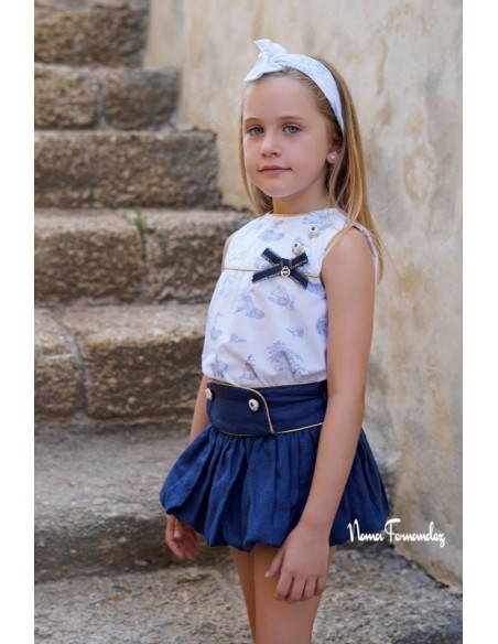 Noma Fernández colección Arce Conjunto Falda-Short + Blusa