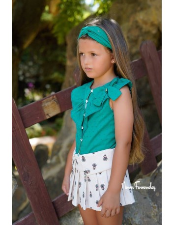 Noma Fernández colección Cedro Falda-Short + Blusa