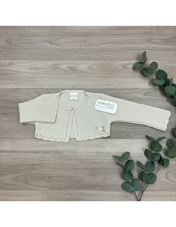 Valentina Bebés Chaqueta Hilo Corta Arena Nature