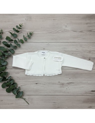 Valentina Bebés Chaqueta Hilo Corta Blanco