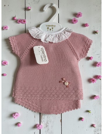 Valentina Bebes Conjunto Hilo Rosa Empolvado