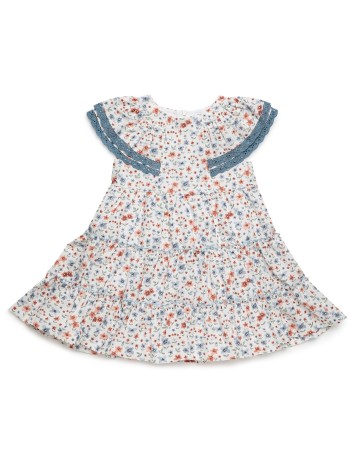 Juliana Bebés Vestido cuello azul 2