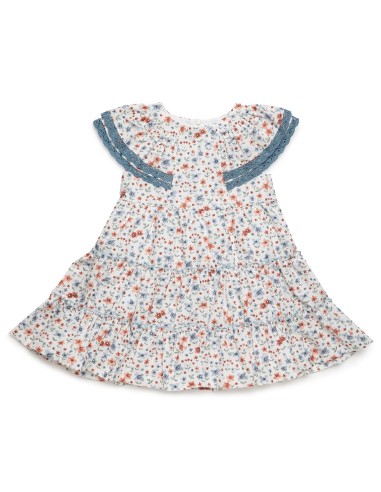 Juliana Bebés Vestido cuello azul