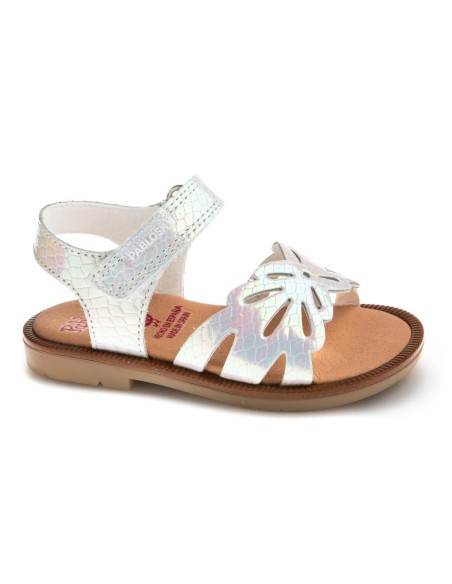Pablosky sandalia 071100 piel color Olimpo Blanco colección verano 2026