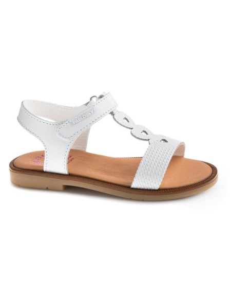Pablosky sandalia 451100 piel color Olimpo Blanco colección verano 2026