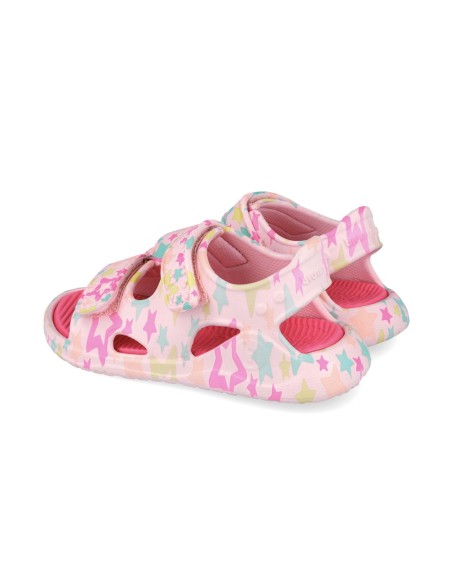 Biomecanics Sandalias estampada rosa aqua