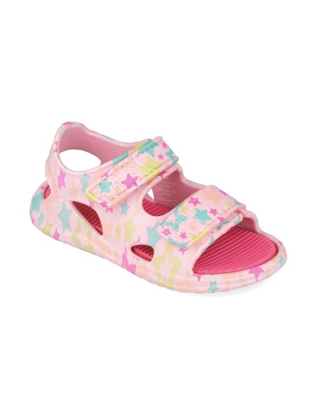 Biomecanics Sandalias estampada rosa aqua