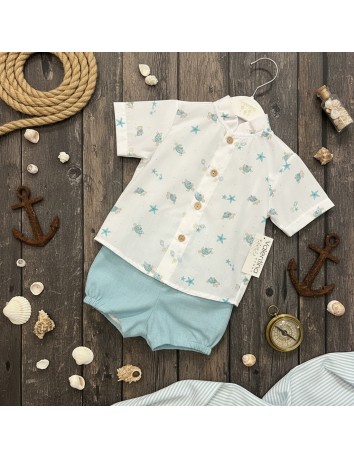 Valentina Bebes colección Water Green Conjunto niño 2