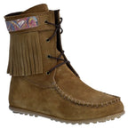 Guxs Mohicana Piel Serraje con flecos Camel