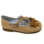 Guxs Merceditas Piel Charol Lazo Camel